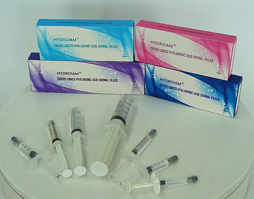 Relleno profesional de arrugas 24mg/ml Ácido hialurónico para la cara Hyaluronato de sodio ligado cruzado inyectable